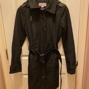 Michael Kors Belted Winter Coat w/ Faux Leather Trim Sz XS EUC!!